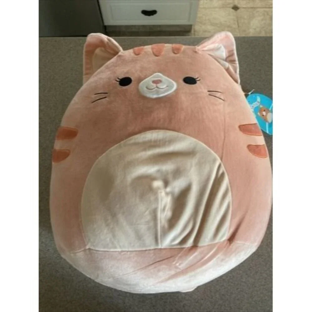 NEW - RARE - SQUISHMALLOW - 16” Inch - “GIGI” Orange Tabby Cat - Plush Toy  NWOT